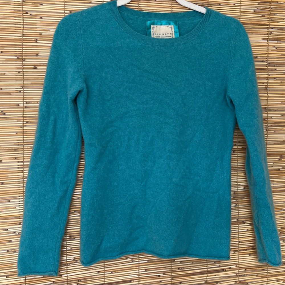 Old Navy Women's Teal Cashmere Sweater